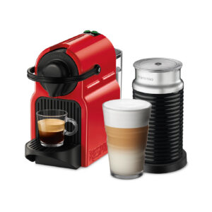 Cafetera Automatica Nespresso Inissia Roja con Aeroccino